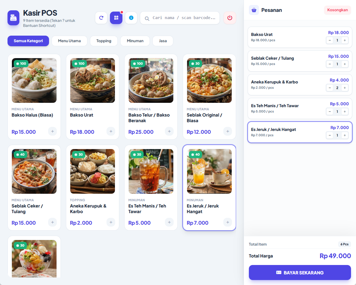 Mockup Aplikasi Kasir siapPOS